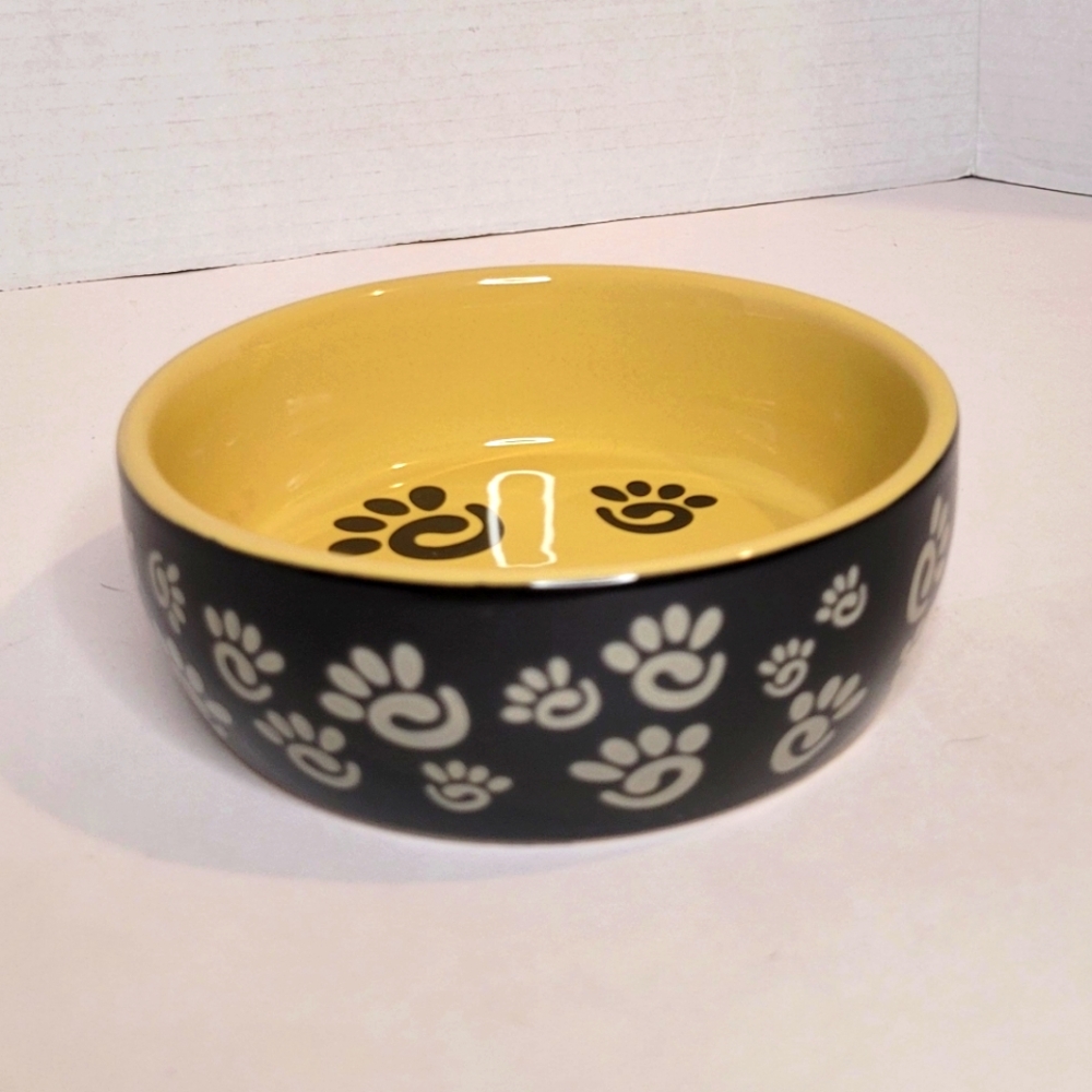 Paw Print Pet Dish Glazed Ceramic NWT